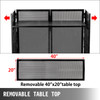 Dj Event Facade White/black Scrim Metal Frame Booth + 20" X 40" Flat Table Top