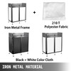 Dj Event Facade White/black Scrim Metal Frame Booth + 20" X 40" Flat Table Top