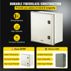 NEMA Steel Enclosure, 16 x 16 x 8'' NEMA 4X Fiberglass Electrical Box, IP66 Waterproof & Dustproof, Outdoor/Indoor Electrical Junction Box, with Mounting Plate(40 x 40 x 20 cm)