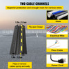 Speed Bump Cable Protector Ramp 4PCS 2-Cable Rubber 40"x9.7"x2" Cord Guard