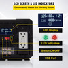 Power Inverter, 5000W Modified Sine Wave Inverter, DC 12V to AC 110V Car Converter, with LCD Display, Remote Controller, LED Indicator, GFCI Outlets Inverter for Truck RV Car Boat Travel Camping