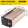 Pure Sine Wave Inverter, 2000 Watt Power Inverter, DC 12V to AC 110V Car Inverter, with LCD Display 5V USB Port AC Outlets (GFCI) Power Converter for Car, RV Truck, Solar System, Travel Camping