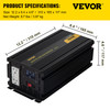 Power Inverter, 3600W Modified Sine Wave Inverter, DC 12V to AC 120V Car Converter, with LCD Display, Remote Controller, LED Indicator, GFCI Outlets Inverter for Truck RV Car Boat Travel Camping