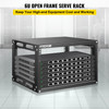 Server Rack, 6U Open Frame Rack, 4-Post IT Server Network Relay Rack, 19 Inch Server/Audio Network Equipment Rack Cold Rolled Steel, Heavy Duty Threaded Rack, Holds Network Servers & AV Gear