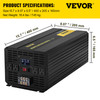Power Inverter, 5000W Modified Sine Wave Inverter, DC 48V to AC 120V Car Converter, with LCD Display, Remote Controller, LED Indicator, AC Outlets Inverter for Truck RV Car Boat Travel Camping