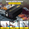 Power Inverter, 3000W Modified Sine Wave Inverter, DC 12V to AC 120V Car Converter, with LCD Display, Remote Controller, LED Indicator, GFCI Outlets Inverter for Truck RV Car Boat Travel Camping