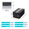 Power Inverter, 3000W Modified Sine Wave Inverter, DC 24V to AC 120V Car Converter, with LCD Display, Remote Controller, LED Indicator, AC Outlets Inverter for Truck RV Car Boat Travel Camping