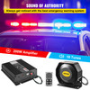 200W 18 Sound Loud Car and Truck Warning Alarm Police Siren Horn 18 Tones Fire Ambulance Emergency Electronic Siren Horn Kit PA MIC System