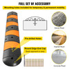 Modular Rubber Speed Bump Driveway Cable Protector Ramp 6ft With 2 End Cap