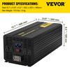 Power Inverter, 5000W Modified Sine Wave Inverter, DC 36V to AC 120V Car Converter, with LCD Display, Remote Controller, LED Indicator, AC Outlets Inverter for Truck RV Car Boat Travel Camping
