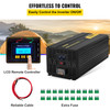 Power Inverter, 5000W Modified Sine Wave Inverter, DC 36V to AC 120V Car Converter, with LCD Display, Remote Controller, LED Indicator, AC Outlets Inverter for Truck RV Car Boat Travel Camping