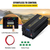 Power Inverter, 3500W Modified Sine Wave Inverter, DC 24V to AC 120V Car Converter, with LCD Display, Remote Controller, LED Indicator, AC Outlets Inverter for Truck RV Car Boat Travel Camping