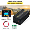Power Inverter, 2500W Modified Sine Wave Inverter, DC 24V to AC 120V Car Converter, with LCD Remote Controller, LED Indicator, AC Outlets Inverter for Truck RV Car Boat Travel Camping Emergency