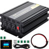 Power Inverter, 2500W Modified Sine Wave Inverter, DC 24V to AC 120V Car Converter, with LCD Remote Controller, LED Indicator, AC Outlets Inverter for Truck RV Car Boat Travel Camping Emergency