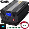 Power Inverter, 2500W Modified Sine Wave Inverter, DC 12V to AC 120V Car Converter, with LCD Display, Remote Controller, LED Indicator, AC Outlets Inverter for Truck RV Car Boat Travel Camping