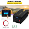 Power Inverter, 1500W Modified Sine Wave Inverter, DC 24V to AC 120V Car Converter, with LCD Display, Remote Controller, LED Indicator, AC Outlets Inverter for Truck RV Car Boat Travel Camping