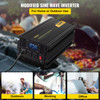 Power Inverter, 1500W Modified Sine Wave Inverter, DC 24V to AC 120V Car Converter, with LCD Display, Remote Controller, LED Indicator, AC Outlets Inverter for Truck RV Car Boat Travel Camping