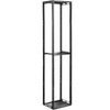Server Rack, 45U Open Frame Rack, 4-Post IT Server Network Relay Rack, 19 Inch Server/Audio Network Equipment Rack Cold Rolled Steel, Heavy Duty Threaded Rack, Holds Network Servers & AV Gear