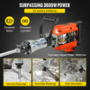Industrial  Electric Demolition Hammer Concrete Breaker 3600W Jack Hammer 1400 BPM Heavy Duty, 4pcs Chisels Bit w/Gloves & 360Ã¸Swiveling Front Handle for Trenching, Chipping, Breaking Holes