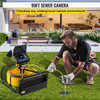 Sewer Camera 98.4 FT Cable Pipeline Inspection Camera 4.3 Inch TFT LCD Monitor Pipe Camera Screen Waterproof IP68 Duct Inspection Camera with 6PCS LEDs 8500MAH Lithium Battery, DVR Function, 30M