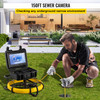 Sewer Camera, 150FT, 9' Screen Pipeline Inspection Camera with DVR Function & 8 GB SD Card, Waterproof IP68 Borescope LED Lights, Industrial Endoscope for Home Wall Duct Drain Pipe Plumbing