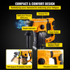 Rotary Hammer, 1.26' SDS - Plus Hammer Drill  4 Functions & 360 Degree Rotating Handle, 13A 1500W  6 Step Variable Speed Adjustment 0-850RPM Hammering Machine Includes Chisels, Bits & Case