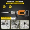 Demolition Jack Hammer, 4500W 1800BPM, 1-1/8' Hex Heavy Duty Concrete Breaker Chisel, Case & Gloves, 110V Industrial Electric Jackhammer for Demolishing, Chipping & Demo, CE Approved, Yellow