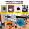 Dry Diamond Core Drill 4" Dia. & 9.5" Long Adapts Concrete Masonry Brick