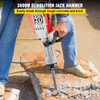 Demolition Jack Hammer, 3800W 1800BPM, 1-1/8' Hex Heavy Duty Concrete Breaker Chisel, Case & Gloves, 110V Industrial Electric Jackhammer for Demolishing, Chipping & Demo, CE Approved, Red