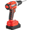 Cordless Drill Combo Kit, 20V Max Cordless Drill 2 Speeds, 2/5" Keyless Chuck Electric Screwdriver, 1239 in-lbs Torque Impact Driver, Lithium-Ion Brushless 2-Tool Combo Kit for Home Improvement