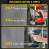 Cordless Drill Combo Kit, 20V Max Cordless Drill 2 Speeds, 2/5" Keyless Chuck Electric Screwdriver, 1239 in-lbs Torque Impact Driver, Lithium-Ion Brushless 2-Tool Combo Kit for Home Improvement