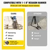 Clay Spade, 17.9' x 5.5' 1-1/8' Hex Shank, 40Cr Steel Jackhammer Bit for Electric Demolition Jack Hammer Carrying Case, Trenching and Digging Shovel Bit for Clay, Gravel, Frozen Soil