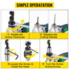 Sheet Metal Nibbler 380W, Electric Metal Nibbler 1800RPM High Speed Rotor 0.07in/1.8mm, Metal Nibbler Cutter w Replaced Blades Storage Case for Cutting Stainless Steel, Aluminium, Plastic
