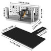 Belt Grinder Knife Jig, 9-4/5'' Long Sharpening Locator, 85Ã¸~ 115Ã¸Adjustable Angle, Belt Knife Sharpener Jig w/Tool Holder, Dual Handles, Knife Making for Belt Sander Machine - Large
