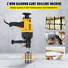Diamond Core Drill, 2180W 6'/160 mm, 1600RPM Variable Speed Core Drill Rig with Portable Case, Handheld Drilling Machine for Hard Stone, Concrete, Marble, Granite, Brick