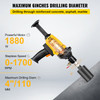 Diamond Core Drill, 1800W 4'/110 mm, 1700RPM Variable Speed Core Drill Rig with Portable Case, Handheld Drilling Machine for Porcelain Ceramic Tile, Marble Brick