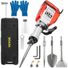 Demolition Jack Hammer, 3800W 1800BPM, 1-1/8' Hex Heavy Duty Concrete Breaker  4 Chisels, Case and Gloves, 110V Industrial Electric Jackhammer for Demolishing, Chipping & Demo, CE Approved