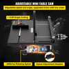 Mini Table Saw, 200W Hobby Table Saw for Woodworking, 0-90 Angle Cutting Portable DIY Saw, 4000RMP Multifunctional Table Saws, 1.57in Cutting Depth with Black Apron (Cutting/Polishing Set)