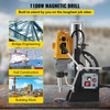 Mag Drill, 200-550RPM Stepless Speed Electromagnetic Drill Press, 2.16" Depth 1.57" Dia Magnetic Core Drill, 2700LBS Boring Tool Drill Press, 1100W Drill Press, 6 PCS HSS Annular Cutter Kit