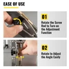 Belt Grinder Knife Jig, 7-3/4'' Long Sharpening Locator, 85Ã¸~ 115Ã¸Adjustable Angle, Belt Knife Sharpener Jig w/Tool Holder, Dual Handles, Knife Making for Belt Sander Machine - Regular