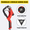 Drywall Sander 850W, Variable Speed Dual-Head Sander 800-1750RPM, Electric Drywall Sander Foldable Sheetrock Sander with Telescope Handle, Ceiling Sander with 12 Sand Pads, Durable Wall Sander