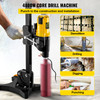 Core Drill Machine 305 MM 12 Inch Core Drill Rig Powerful Rugged Diamond Concrete Core Drill 110V 500 r/min Core Drill Rig with Stand Tool Wet Dry Concrete Brick Block Drilling 4800W with Wheel