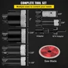 Diamond Drill Bits 8PCS Diamond Hole Saw 3/4"-2"Tile Hole Saw Kit Brazed Diamond Drill Bit 0.59in Segment Tile Hole Saw w Finger Bit a Blade for Tile Ceramic Porcelain Marble Hard Materials