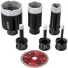 Diamond Drill Bits 6PCS Diamond Hole Saw 6/8/10/25/35/51 mm Tile Hole Saw Kit Vacuum Brazed Diamond Drill Bit 0.59in Segment Tile Hole Saw with a Blade for Tile Ceramic Porcelain Marble Stone