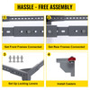 Adjustable Universal Mobile Base 650LBS Load-Bearing Capacity 12" to 48" Heavy-Duty Mobile Base Rolling Mobile Base for Mobilizing Woodworking Equipemnt, Fridge, Washing Machine