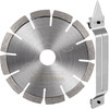 Soff-cut Diamond Blade 6" Concrete Saw Blade 1-Pack Masonry Wet Saw Blade with a Skid Plate Concrete Blade Laser Welding Diamond Blades for Cutting with Soft Bond Tile Marble Concrete Asphalt