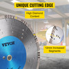 Diamond Blade 16" Concrete Saw Blade Wet or Dry Segmented Cutting Wheel Masonry Wet Saw Blade General Purpose Power Saw 12mm Segment Height Blade Diamond Blades for Concrete Brick Block Masonry