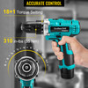 Cordless Drill Driver, 12V Max Cordless Drill Combo Kit, 2/5" Keyless Chuck Impact Drill, Electric Screwdriver Set With 2 Speed, 18+1 Torque Cordless Drill for Home Improvement & DIY
