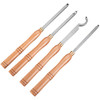 Wood Turning Tools for Lathe 4 PCS Set, Carbide Lathe Tools with Diamond Shape, Round, Square Cutters, Turning Lathe Chisels with Comfortable Grip Handles Lathe Tools for Craft DIY Hobbyists