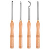 Wood Turning Tools for Lathe 4 PCS Set, Carbide Lathe Tools with Diamond Shape, Round, Square Cutters, Turning Lathe Chisels with Comfortable Grip Handles Lathe Tools for Craft DIY Hobbyists